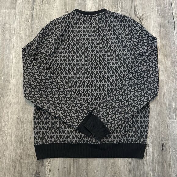 Michael Kors Women’s Pullover Sweater Size Large MK Logo Crew Neck Knit Black - Picture 7 of 7